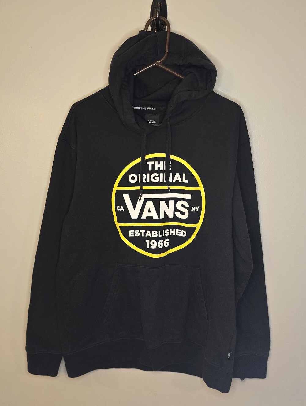Vans Black Hoodie with Yellow Circle Logo